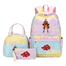 Naruto Teenage Student Girls School Bag Lunch Bag Three Piece Set Backpack Set