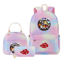 Naruto Student Girl Backpack Lunch Bag Three Piece Set Backpack Set