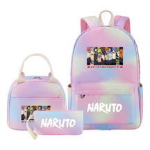 Naruto Student Girl Backpack Lunch Bag Three Piece Set Backpack Set