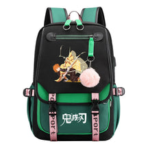 Cartoon Fashion Usb Youth School Bag For Boys And Girls Casual Ribbon Flip Backpack