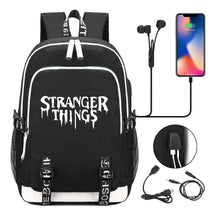 Strange Story Printed Usb Youth Student Backpack For Leisure Travel Backpack