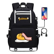 Cartoon Cartoon Lazy Egg Usb Student Backpack Backpack Leisure Travel Bag