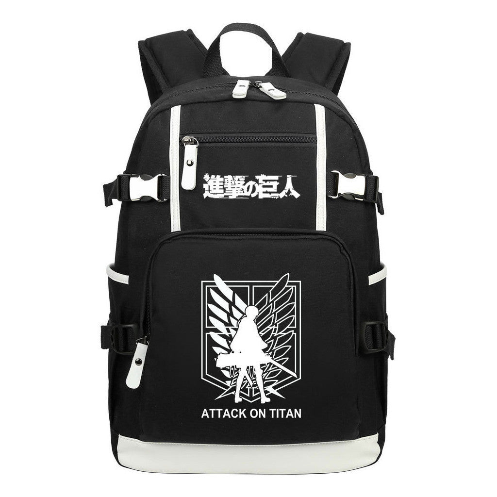Giant Winged Soldier Captain Of Anime Attack Student Backpack, Leisure Travel Backpack
