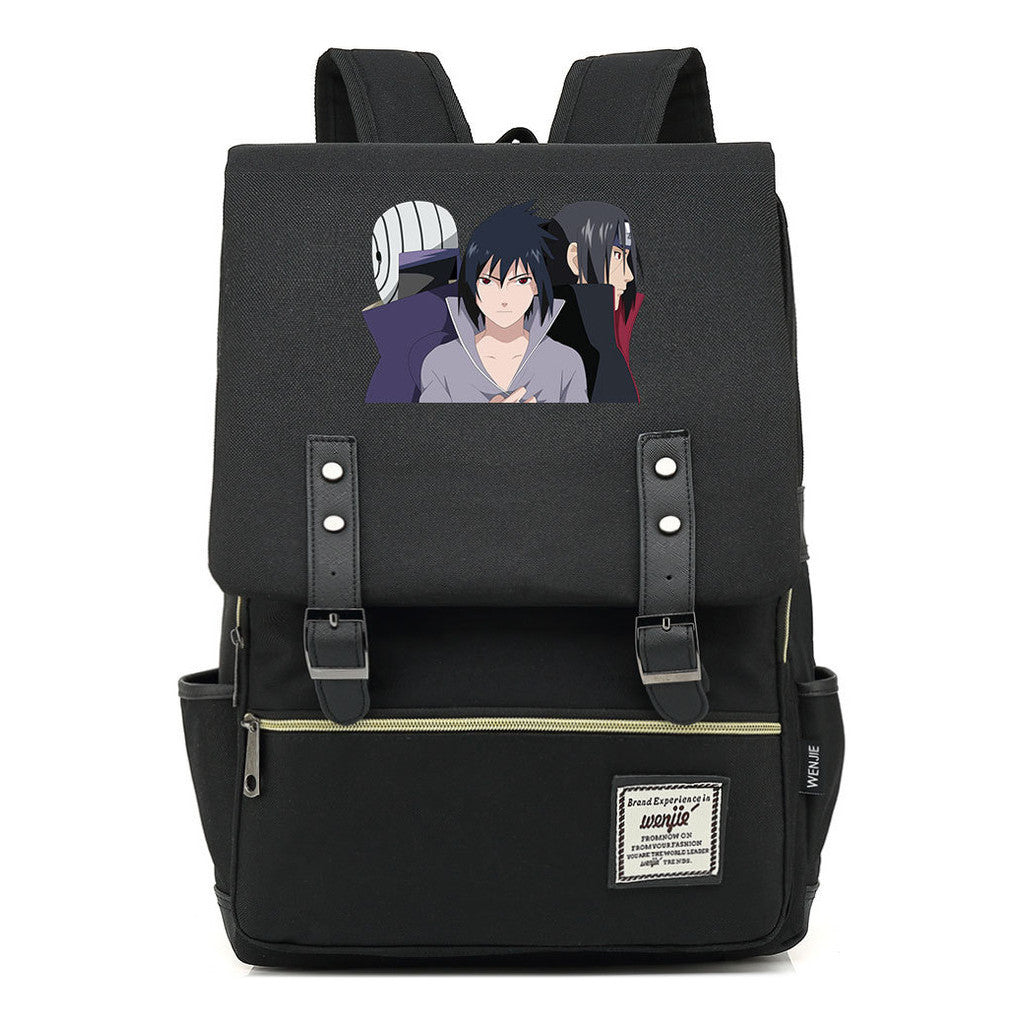 Naruto Printed Teenage Student Backpack, Casual Belt Buckle, Classic Backpack