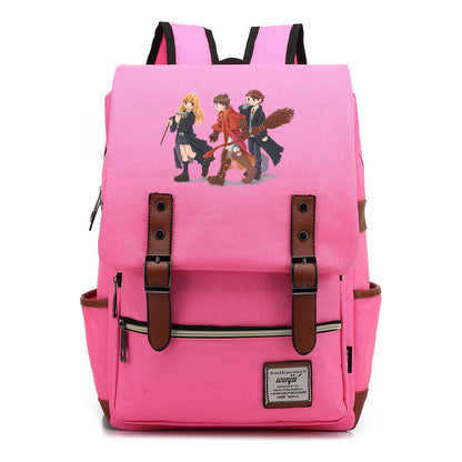 School Of Witchcraft And Wizardry Printed Youth Student School Bag Casual Belt Buckle Classic Backpack