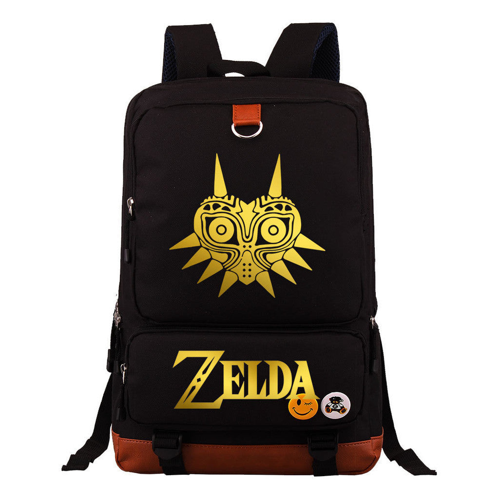 Golden The Legend Of Zelda Printed Schoolbags For Young Students, Large-capacity Travel Bags, Backpacks For Men And Women.