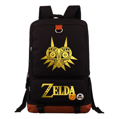 Golden The Legend Of Zelda Printed Schoolbags For Young Students, Large-capacity Travel Bags, Backpacks For Men And Women.