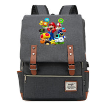 Super Mario Youth Student backpack USB casual backpack