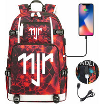 Football Star Neymar Printed Youth Student Backpack With Large Capacity