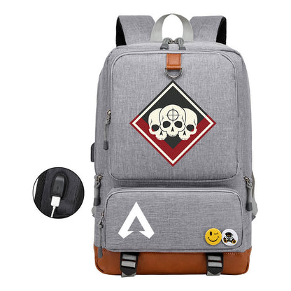 Apex Hero Print Usb Student Backpack Casual Backpack
