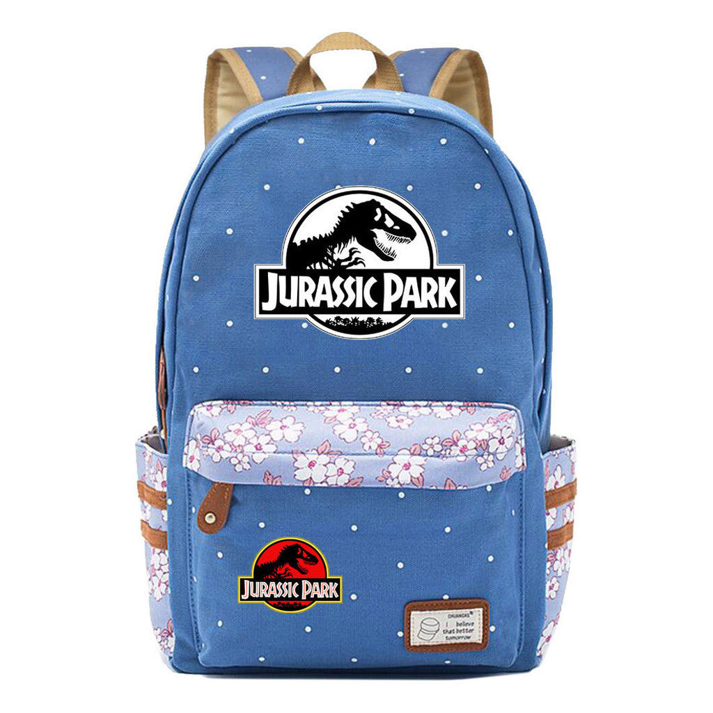 Jurassic Park Dinosaur Printed Student Backpack Leisure Backpack