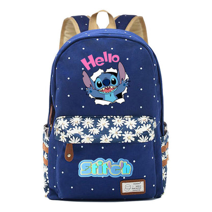 Japanese Anime Interstellar Baby Stitch Printed Youth Backpack Casual Backpack