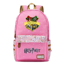 School Of Witchcraft And Wizardry Student Backpack With Floral Canvas Backpack