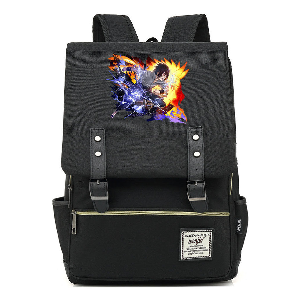 Naruto Printed Student Backpack For Men And Women, Casual Belt Buckle, Classic Backpack