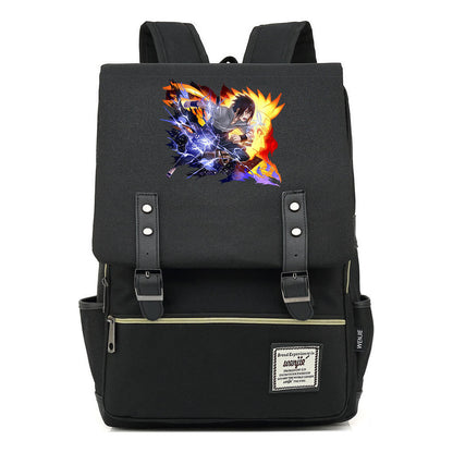Naruto Printed Student Backpack For Men And Women, Casual Belt Buckle, Classic Backpack