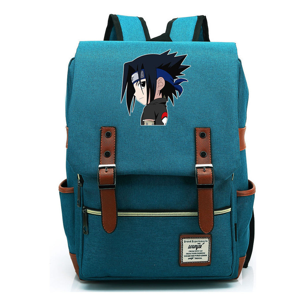 Naruto Printed Teenage Student Backpack For Men And Women, Casual Belt Buckle, Classic Backpack