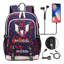 Sports Football Stars, Teenagers, Primary And Secondary School Students, Backpack Usb, Men's And Women's Leisure Backpack