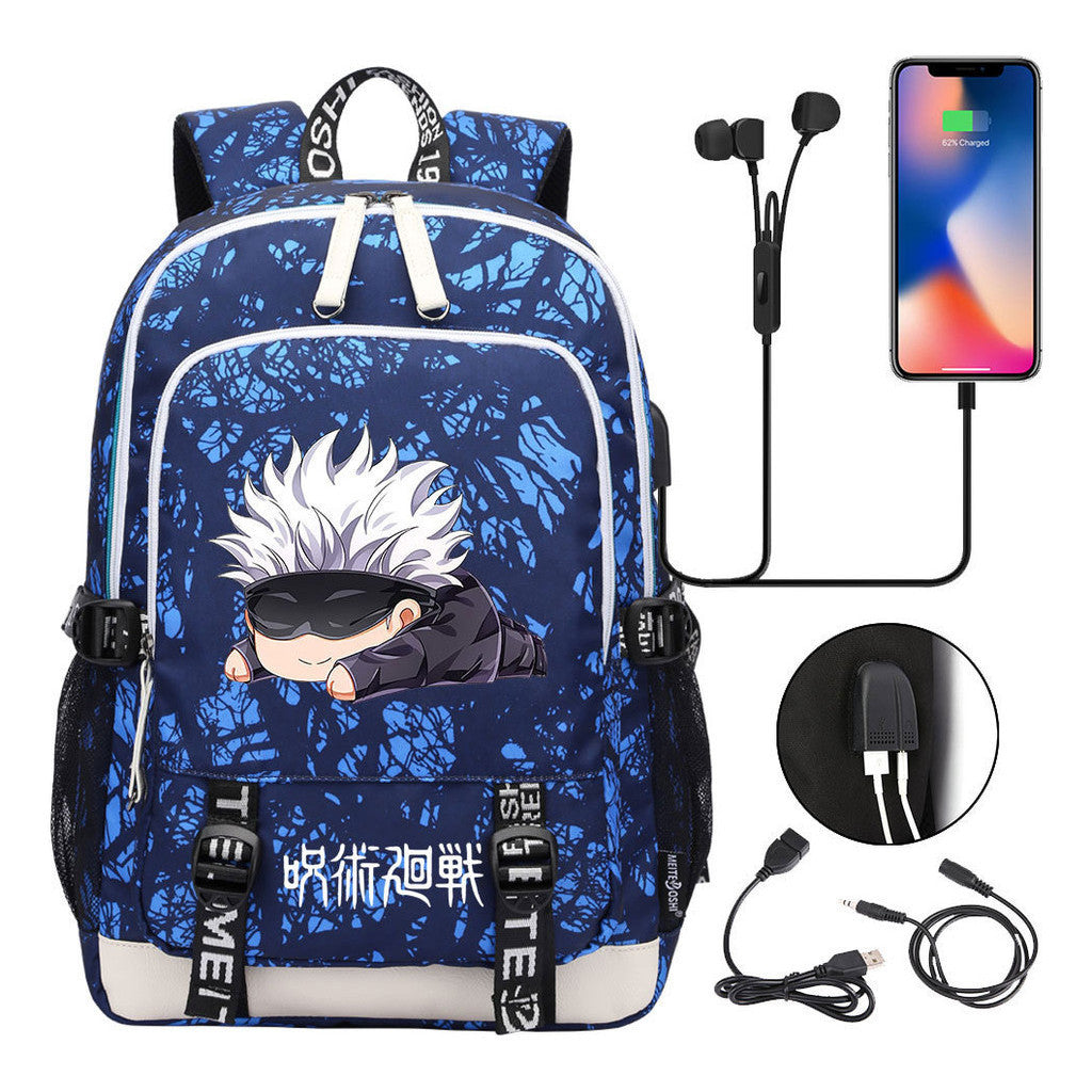 Youth Student Backpack Usb Men's And Women's Leisure Backpack