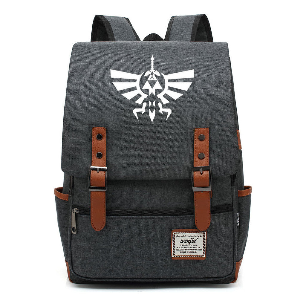 Game Zelda Printed Youth Student Backpack For Men And Women, Casual Belt Buckle, Classic Backpack
