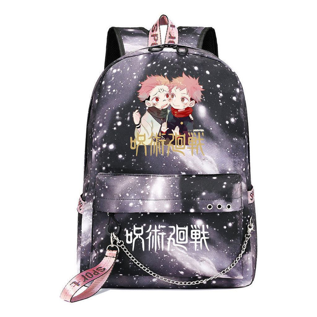 Cartoon Usb Youth Student Backpack For Men And Women's Leisure Travel Backpack