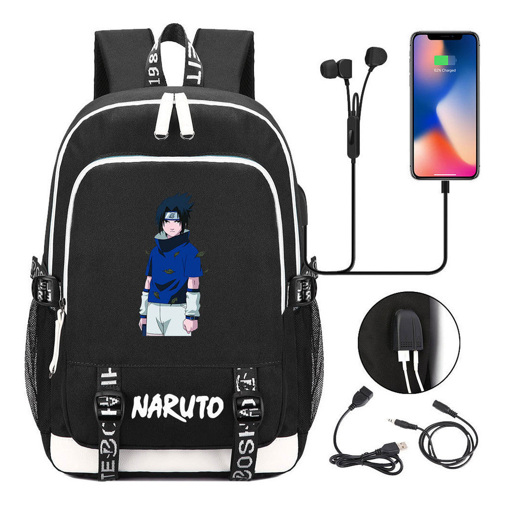 Naruto Student Backpack Usb Men's And Women's Casual Backpack