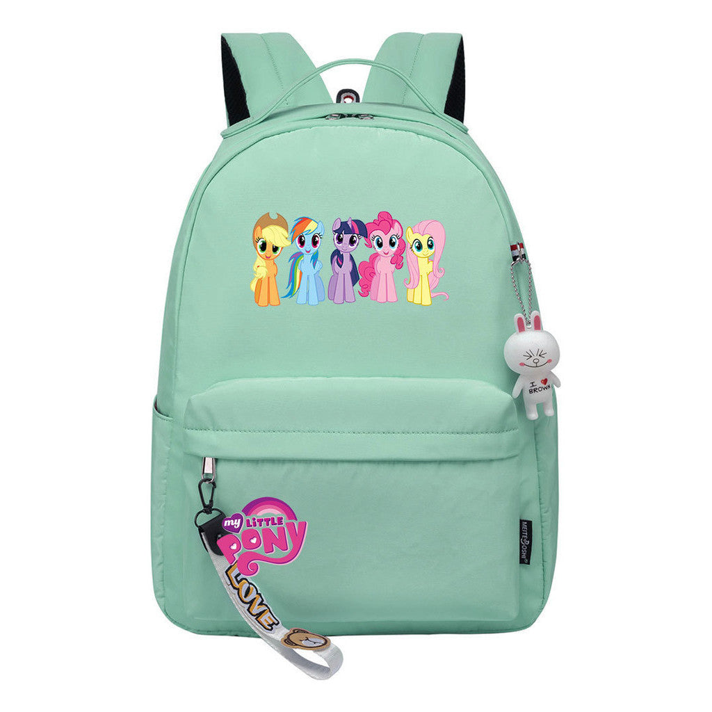 Cartoon Pony Unicorn Printed Youth Student School Bag Men's And Women's Leisure Bag Women's Backpack