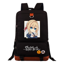 Violet Eternal Garden Printed Student School Bag Large Capacity Travel Bag Men's And Women's Backpack