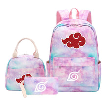 Naruto Student Girl Backpack Lunch Bag Three Piece Set Backpack Set