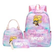 Naruto Teenage Student Girls School Bag Lunch Bag Three Piece Set Backpack Set