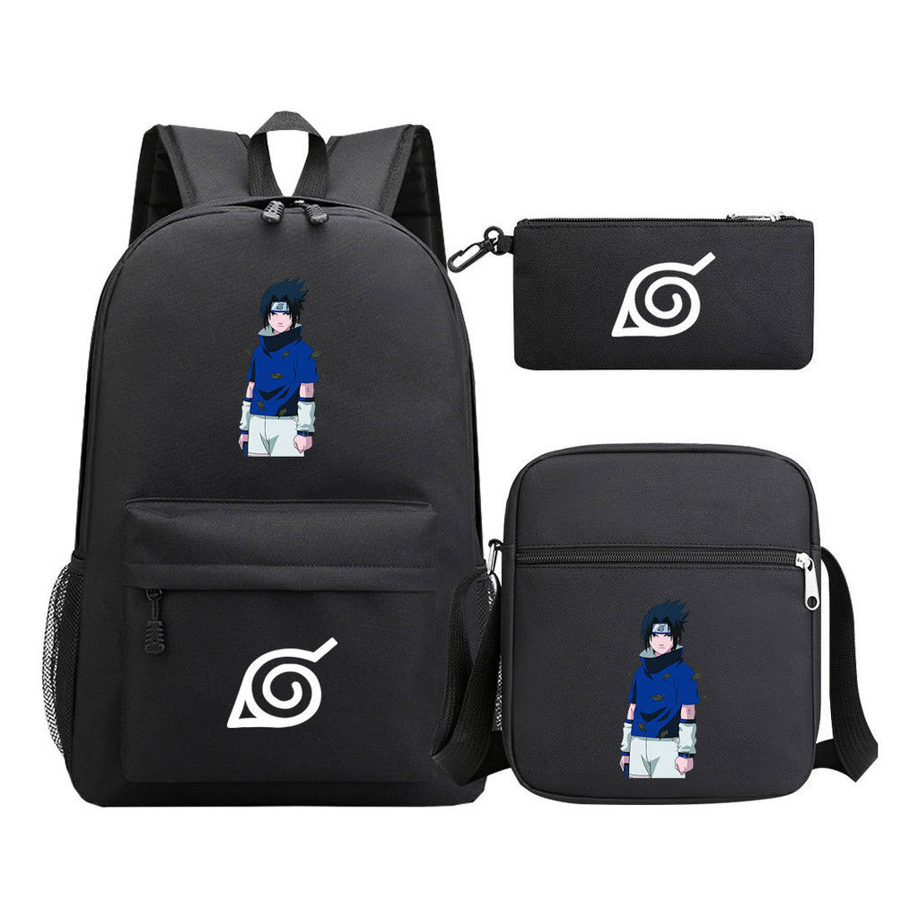 Anime Naruto Starry Sky Student School Bag Three Piece Set Backpack Set
