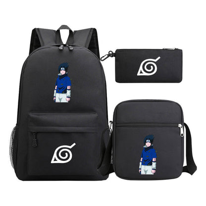 Anime Naruto Starry Sky Student School Bag Three Piece Set Backpack Set