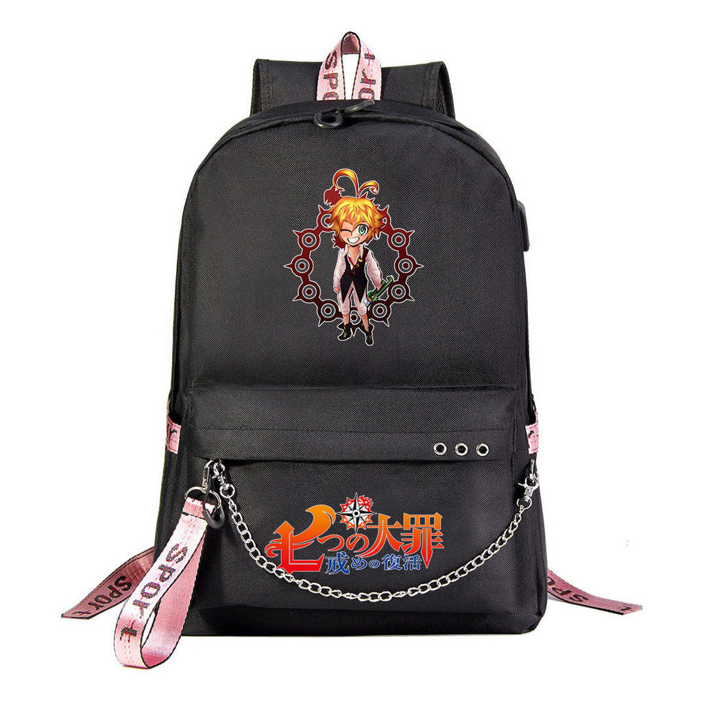 Usb Youth Student Backpack For Boys And Girls Leisure Travel Backpack