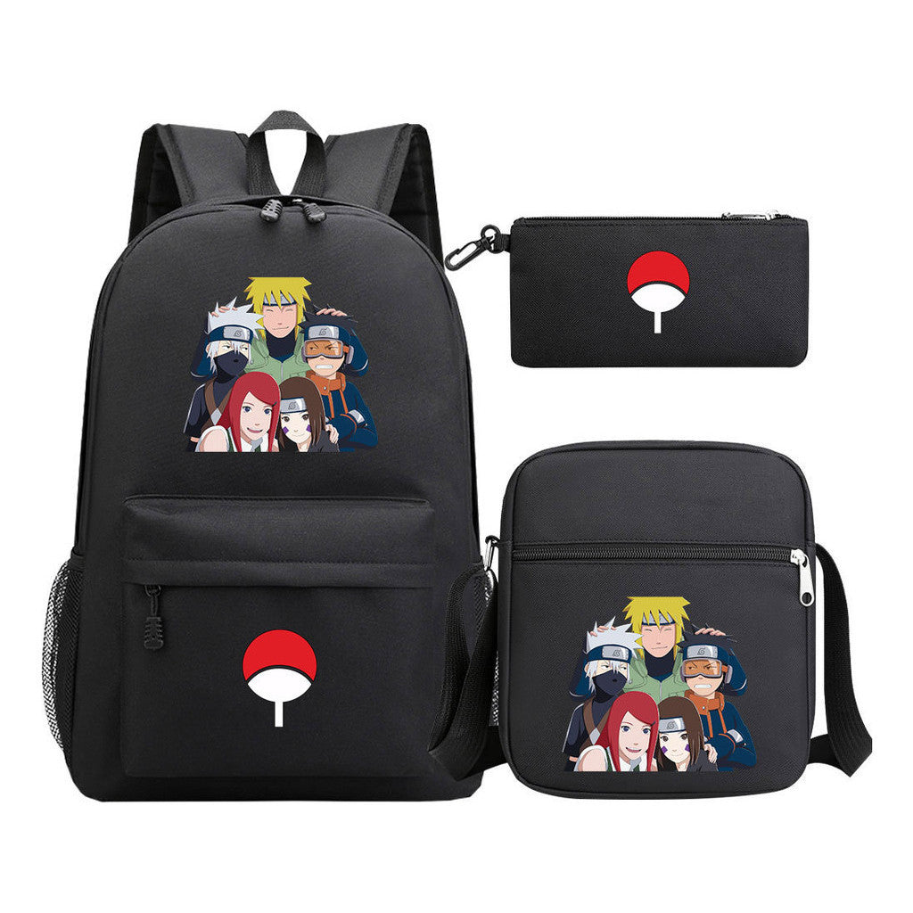 Naruto Starry Sky Youth School Bag Three Piece Set For Boys And Girls Backpack Set
