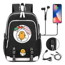 Comic Lazy Egg Youth Student Backpack Usb Men's And Women's Leisure Backpack