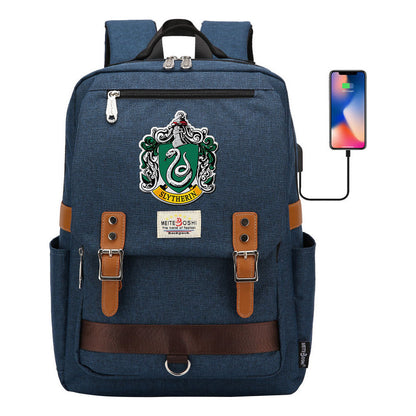 Usb Magnetic Buckle Student Backpack For Men And Women, Youth Leisure Backpack