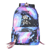 School Of Witchcraft And Wizardry Badge Usb Youth Student Backpack For Men And Women's Leisure Travel Backpack