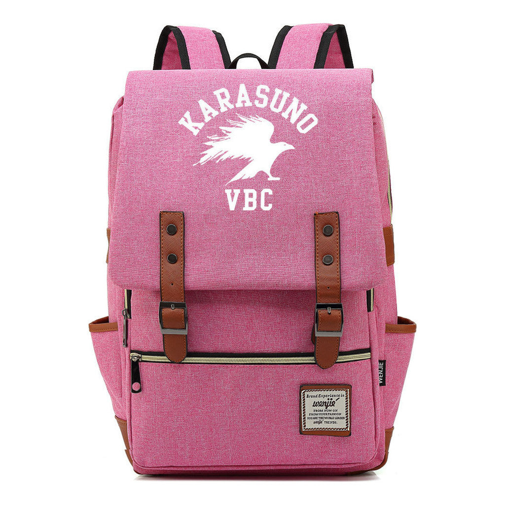Volleyball Youth Printed Student School Bag Casual Belt Buckle Classic Backpack