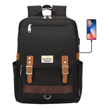 Printed Teenage Student Backpack For Men And Women With Casual Belt Buckle Usb Backpack