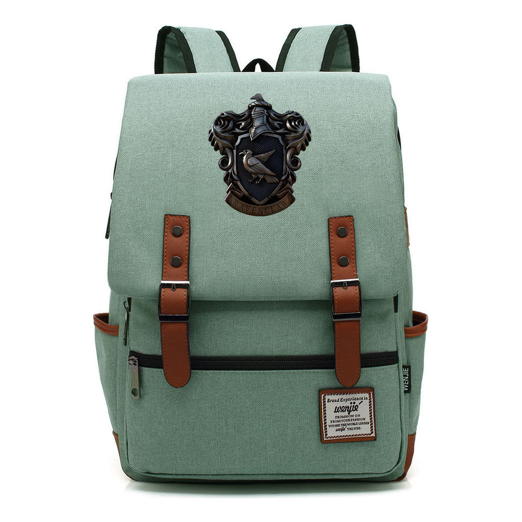 School Of Witchcraft And Wizardry Printed Youth Student School Bag Casual Belt Buckle Classic Backpack