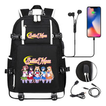 Beautiful Girl Warrior Usb Youth Student School Bag Travel Backpack