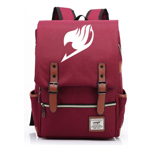 Printed Teenage Student Backpack For Men And Women With Casual Belt Buckle Classic Backpack