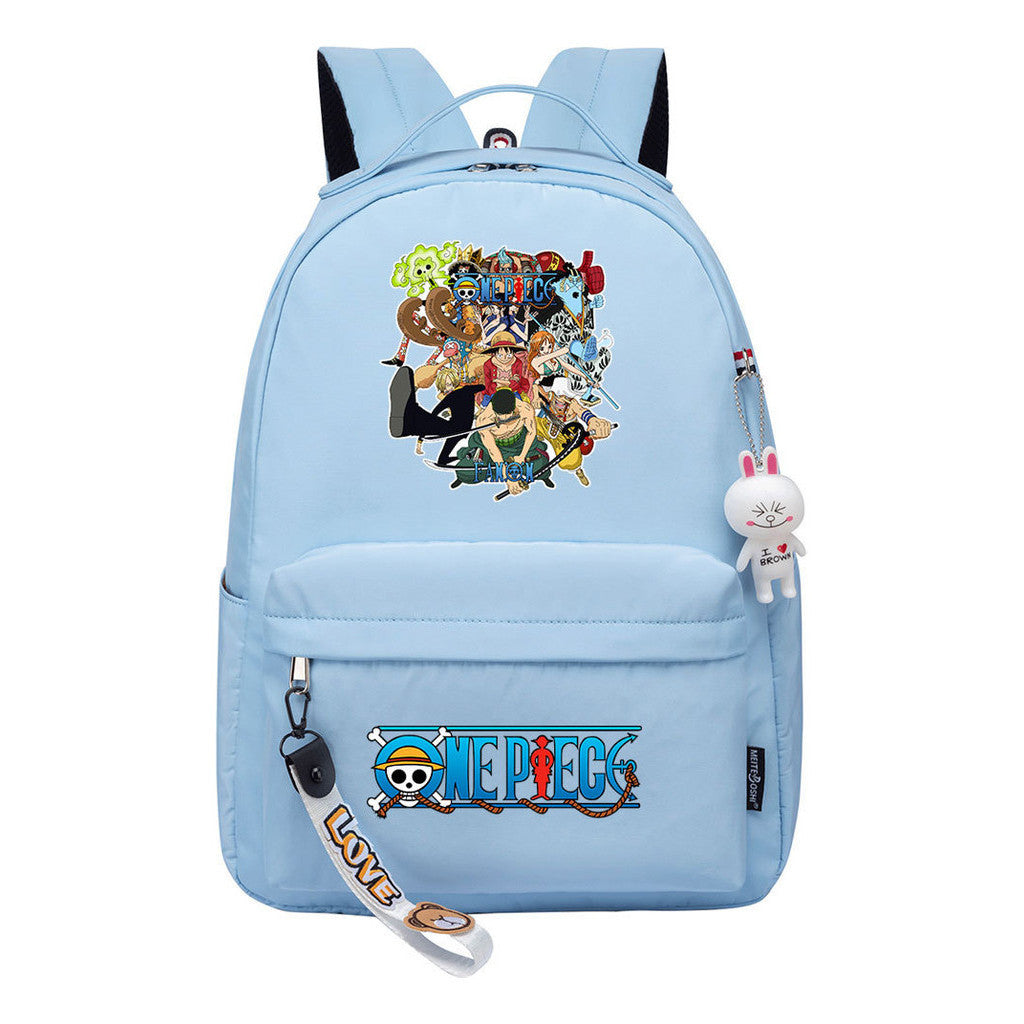 Cartoon Cartoon One Piece Luffy Schoolbag Leisure Bag Girls Backpack