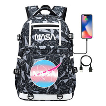 Fashionable Space Printed Usb Student Backpack Backpack Leisure Travel Backpack