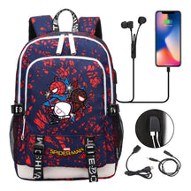 Superhero Printed Youth Primary And Secondary School Backpack Usb Men's And Women's Leisure Backpack