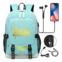 Golden Selda Kingdom Tears Usb Youth Student Backpack Men's And Women's Leisure Sports Backpack