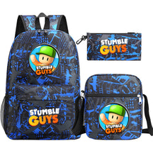 Printed Youth Student School Bag Three Piece Set Men's And Women's Shoulder Set Backpack