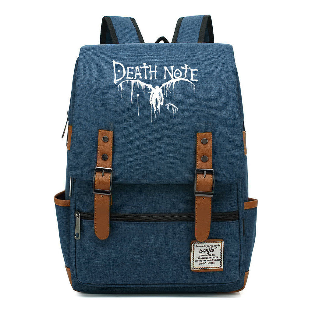 Manga Death Note Youth Student School Bag Men's And Women's Leisure Belt Buckle Backpack