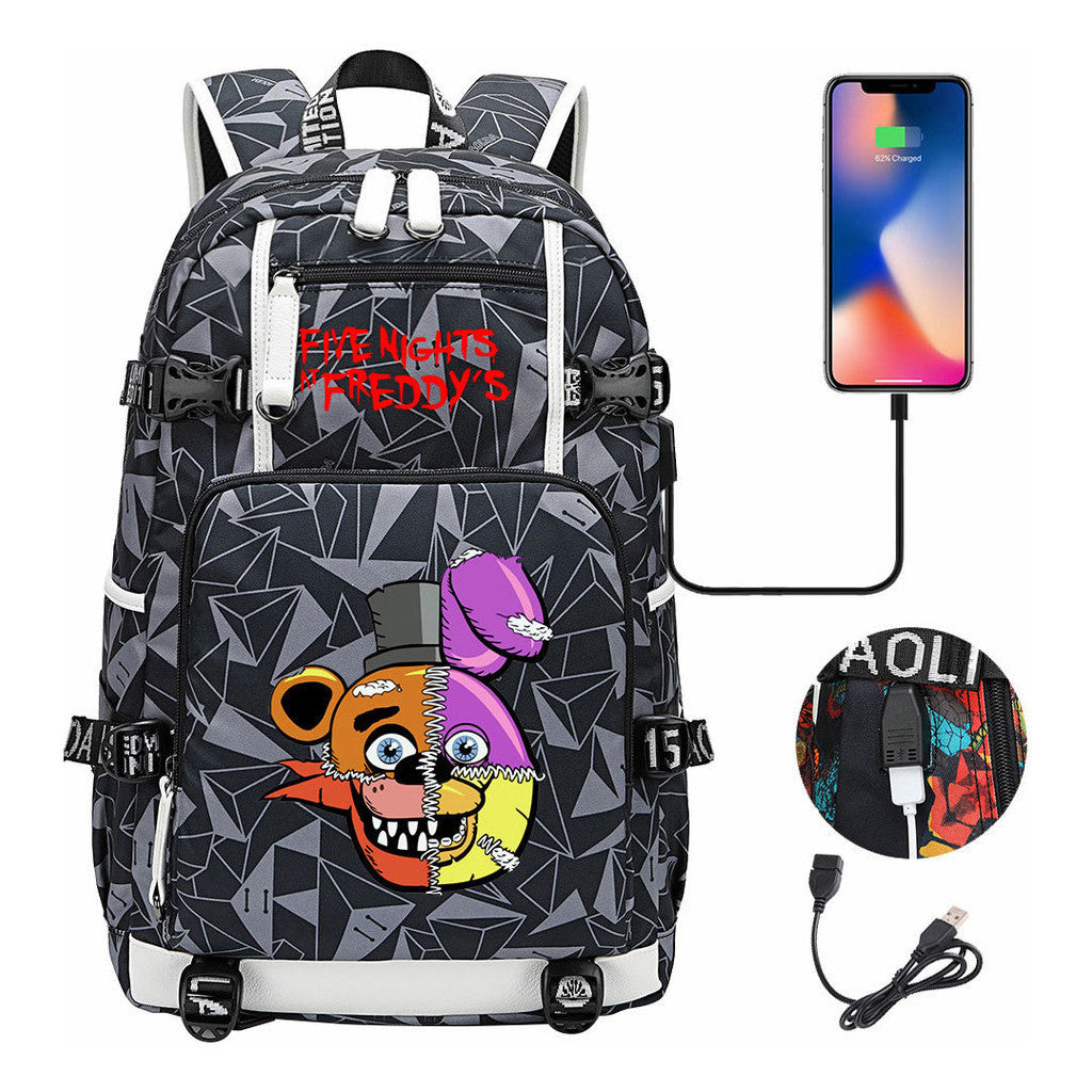 Toy Bear Game Peripheral Usb Youth Student Backpack For Men And Women's Leisure High-capacity Travel Backpack