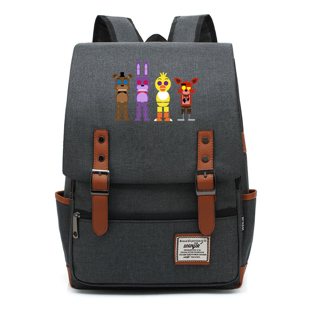 Toy Bear Game Printed Youth Student School Bag Casual Classic Backpack