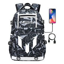 Sports Football Star Printed Usb Youth Student Backpack, Men's And Women's Backpack, Leisure Travel Bag